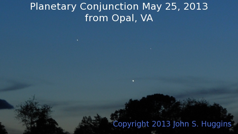 Triple Planetary Conjunction May 25, 2013